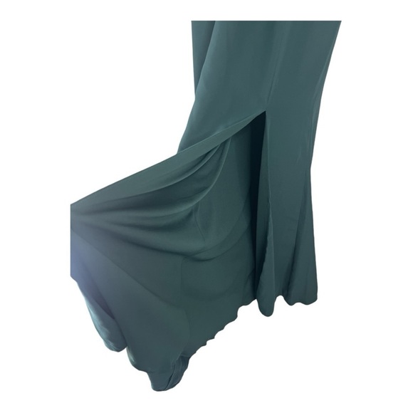 After Six Evergreen 6849 One-Shoulder Draped Cowl-Neck Maxi Dress NEW Size 2R - Picture 12 of 15